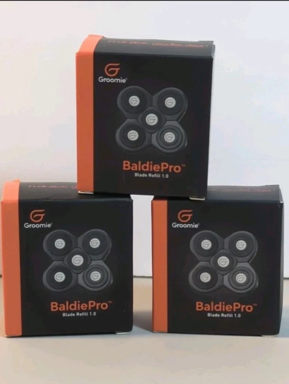 Lot of 3 Groomie BaldiePro Blade Refill 1.0 Replacement Head New Sealed